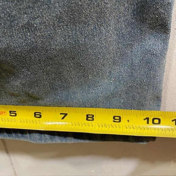 DEAT Hollow Cut Out Stretch Straight High Waist Wide Leg Denim Jeans Womens 8 - Picture 10 of 14